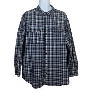 Columbia Shirt Mens XXL Red Silver Ridge Plaid Long Sleeve UPF 50 Sun Protect L